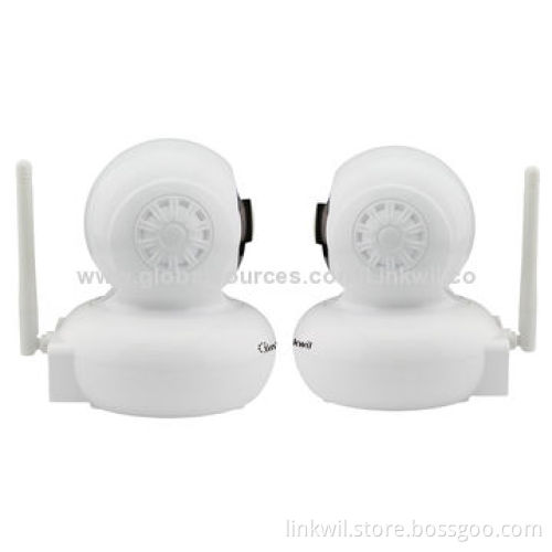 Pan and Tilt IP Camera with Two-way Audio and Night Vision, 1,280 x 720 Pixels Resolution